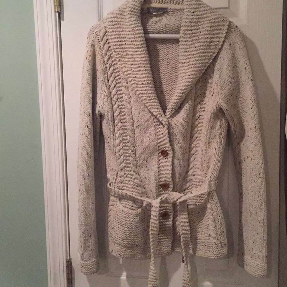J Crew handmade cardigan sweater.  (3)